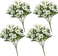 Artificial Daisy Flowers, Artificial Fake Silk Flowers Plants, DIY Garden Craft Art Decor, Decorations Plastic Floral Table Centerpieces for Home Party Décor, 4 Beams