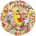 Monkey Vinyl Stickers for Teens Boy Girls Kids|50 Pcs|Cute Cartoon Waterproof Stickers for Laptop Phone Tablet Luggage Flasks Water Bottle Notebook Bike Scrapbook,Lovely Animals Decals Pack(Monkey)