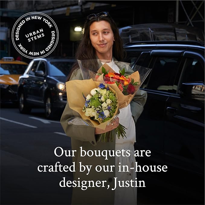 UrbanStems – The Firecracker Bouquet (No Vase) – Fresh Flowers for Delivery – Gift for Birthday, Thank You, Congratulations, Anniversary