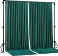 Hunter Green Backdrop Curtain-Wrinkle-Free Polyester Fabric Green Photography Curtains for Wedding Party Photo Background Decorations- 8 X10FT (Hunter Green)