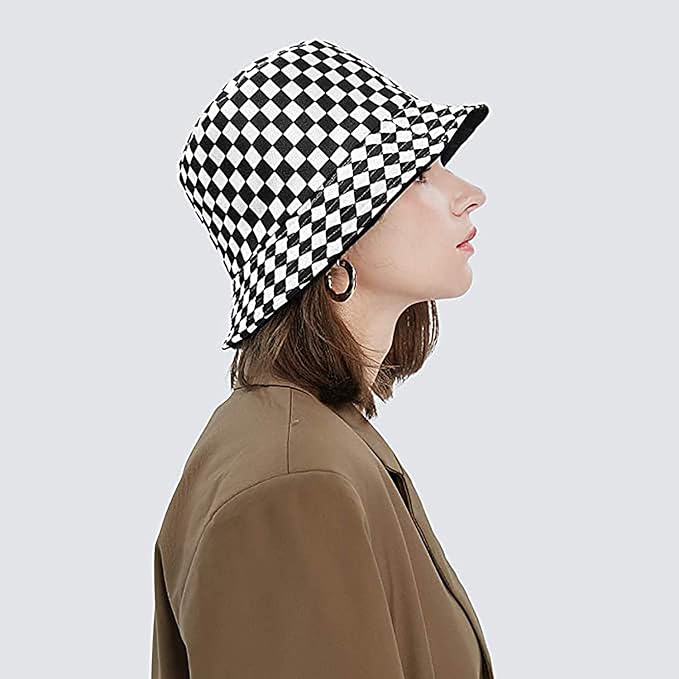 Flower Reversible Bucket Hat Cotton Summer Travel Beach Sun Hats Emboridery for Women Men
