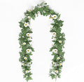 SOMYTING Artificial Daisy Garland Decorative Fake Flower Vine Hanging 5.6Ft Silk Flower Greenery for Home Garden Outdoor Ceremony Wedding Arch Floral Decor