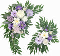 Artificial Wedding Arch Flowers Kit(Pack of 2) for Wedding Decor Ceremony and Reception Backdrop Decoration (Purple)