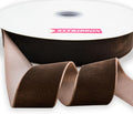 Nylon Velvet Ribbon Single Faced,1 1/2 Inch X 25Yards Spool (Brown)