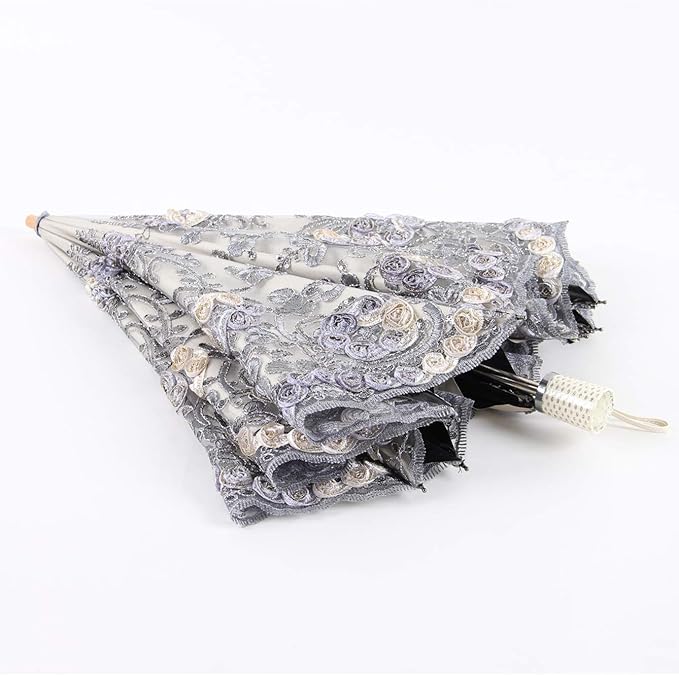 Honeystore Flower Lace Parasols for Wedding Party Lace Bridal Umbrella