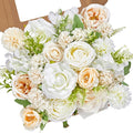 Serwalin Artificial White Spring Flowers for Decoration, DIY, Home Decor, Table Centerpieces, Cake Toppers, Wedding Bouquets & Parties