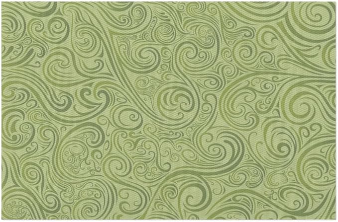 PVC Placemats Set of 6 Sage Green Abstract Art Wipeable Table Mats Washable Heat Resistant Non Slip Vinyl Dining Table Mat for Kithen Indoor Outdoor Patio Farmhouse Place Mats Decorative