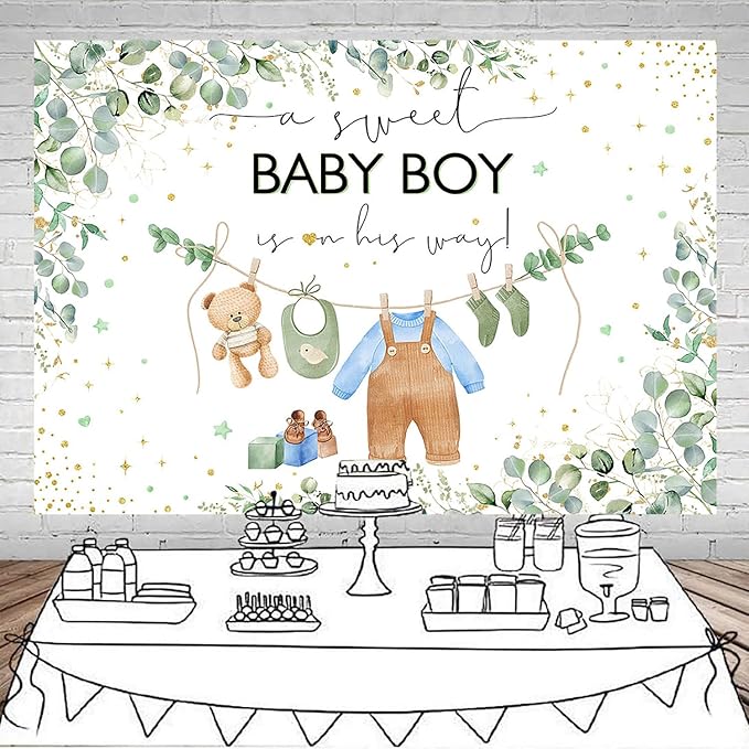 Mocsicka Sweet Backdrop Princess Pink Baby Shower Birthday Banner 5x3ft
