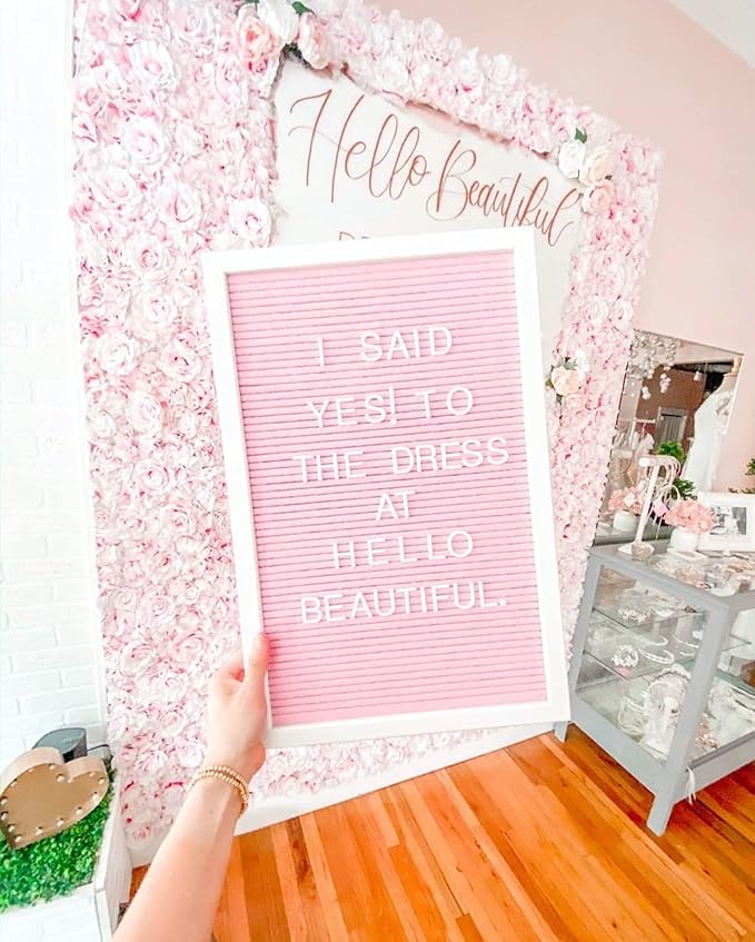 Flower Panels for Flower Wall (6 Pack) 24 Inch by 16 Inch Each | Flower Wall, Backdrop, Weddings, Event Decor, and Bridal & Baby Shower (Gradient White and Pink)