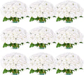 102 PCS White Roses Artificial Flowers, Fake White Roses Bouquet,White Artificial Silk Roses with Stems for Wedding Flowers Decoration, Valentines Day Mothers Day, Bridal Bouquet Roses