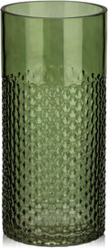 Sage Green Vase Glass Cylinder Vase, 8.7" H x 4" W Flower Vases Decorative Modern Wide Mouth Vase Bubble Glass Vases for Centerpieces Mantel Shelf Table Home Decor