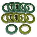 12 Rolls 1/2 Inch 30 Yard Green Floral Tape for Bouquet Stem Wrapping - Adhesive, Waterproof and Flexible (Olive Green+Dark Green)