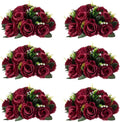 Flower Centerpieces for Wedding Tables: Wedding Table Decorations Burgundy Flower Balls Centerpieces for Engagement Cerebration Party Center Pieces 6 Packs