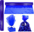 AnapoliZ Cellophane Wrap Roll Royal Blue | 100’ Ft Long X 16” in. Wide | 2.3 Mil Thick Transparent Royal Blue | Gifts, Baskets, Treats Cellophane Wrapping Paper | Colorful Cello Décor, Decorations