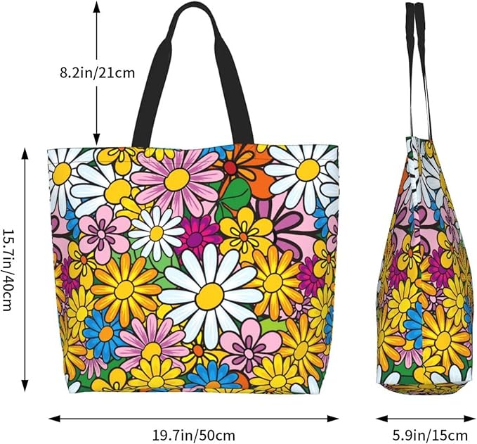 Sunflower Tote Bag For Women, Waterproof Shoulder Bags Big Reusable Grocery Handbag For Shopping Picnic Work Beach