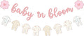 Baby in Bloom Banner, Pre-Strung Floral Onesie Garland Baby Shower Banner for It's a Girl Baby Shower Decoration