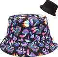 Malaxlx Unisex Bucket Hat Beach Sun Hat Aesthetic Fishing Hat for Men Women Teens, Reversible Double-Side-Wear