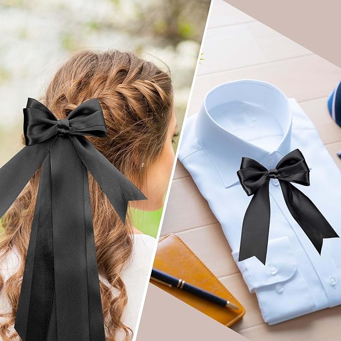 Black Ribbon 1 inch 50 Yards Black Satin Ribbon for Halloween Room Decor Bow Making Bouquet Crafts Gift Wrapping Christmas Decorations