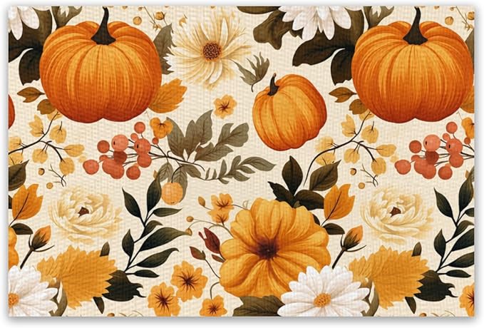 Placemats Set of 4 Halloween Waterproof Oilproof Table Mats Washable Wipeable Heat Resistant Easy to Clean for Indoor Outdoor Party Kitchen Dining Table Decoration 12 * 18in