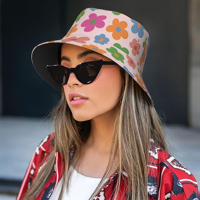 Unisex Bucket Hat Sun Protection Fisherman Hat,Outdoor Sun Hat,Casual Activities Hiking Cap for Women Men Teens