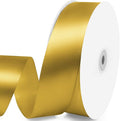 1-1/2" x 100 Yards Satin Ribbon - Dark Gold Silk Ribbon with Spool - Ideal for Gift Wrapping, Floral Bouquets, Crafts, Wedding Party Decorations, Christmas and Sewing Projects