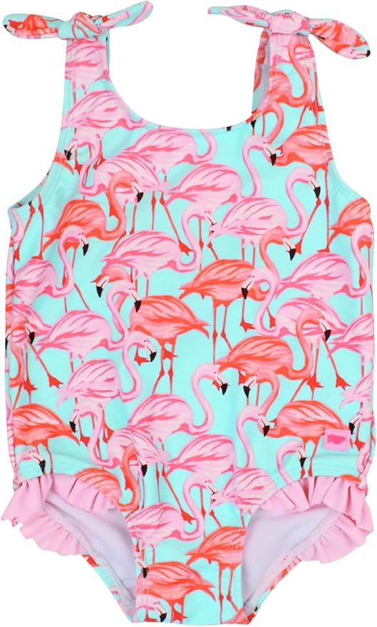 RuffleButts® Baby/Toddler Girls Ruffle Strap One Piece Swimsuit w/UPF 50+ Sun Protection