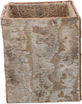 Birch Bark Succulent Planter Box Natural Wooden Flower Pot with Ventilation Vintage Rustic Vase for Home Office Patio Balcony Decor DIY Holiday Craft Container
