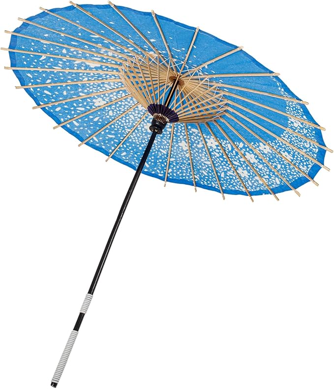 THY COLLECTIBLES Classic Chinese Art Asian Style 33" Paper Parasol Umbrella with Long Handle and Floral Print for Wedding Parties, Photography, Costumes, Cosplay, Decoration And Other Events