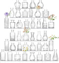 Bud Vases Set of 40 Pcs,Small Flower Vases for Centerpieces,Glass Bud Vase in Bulk Clear,Vintage Bud Vase for Wedding Table Centerpieces Decoration, Home Table Party Decor, Christmas,Anniversary