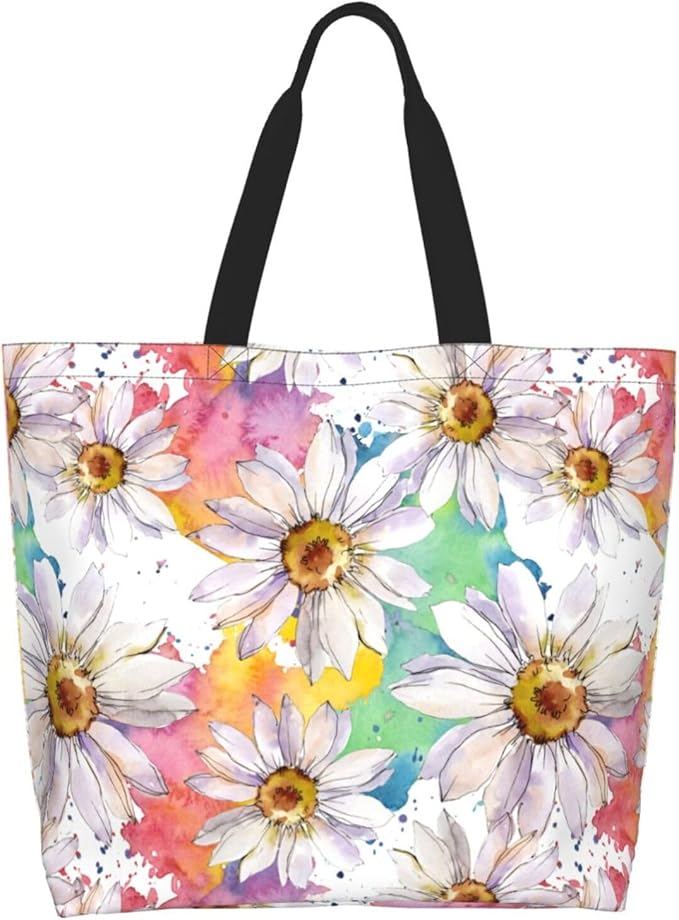 Sunflower Tote Bag For Women, Waterproof Shoulder Bags Big Reusable Grocery Handbag For Shopping Picnic Work Beach