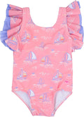 RuffleButts® Baby/Toddler Girls Ruffle Strap One Piece Swimsuit w/UPF 50+ Sun Protection