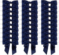 7Rainbows 30pcs Boutique 2.5" Navy Blue Satin Ribbon Twist Tie Bows for Tying Up Packages Gift Wrapping