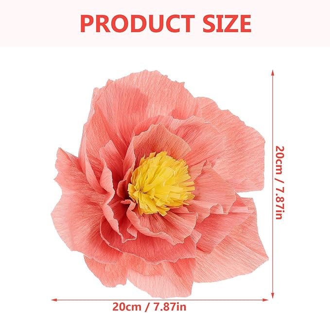 11Pcs Mixed Color Paper Flowers Wall Decorations for Living Party Nursery Holiday Background Showcase Crepe Tissue Floral Decor