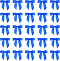 7Rainbows 50pcs Boutique 1.5" Blue Satin Ribbon Mini Bows for Craft Sewing Scrapbooking Wedding and Gift Wrapping