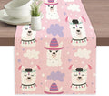Cute Funny Llama Alpaca Table Runners 70 inches Long Table Runner Elegant Linen Dresser Scarfs Farmhouse Tablerunner for Wedding/Coffee/Dining Table/Party Home Decor