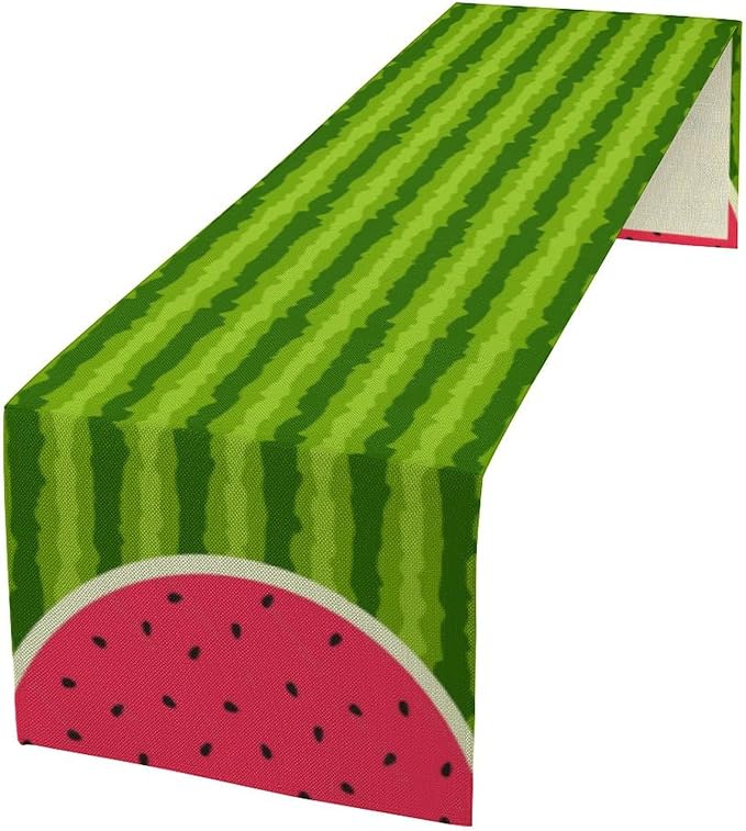 Watermelon Table Runner,Summer Fruit Tropical Birthday Party Decoration Dining Room Home Kitchen Table Decor 13 x 90Inches