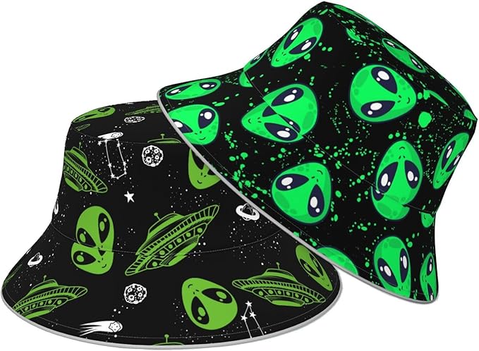 Hat Reversible Fisherman Hats Double Sided Wearing for Women Men Boys Girls