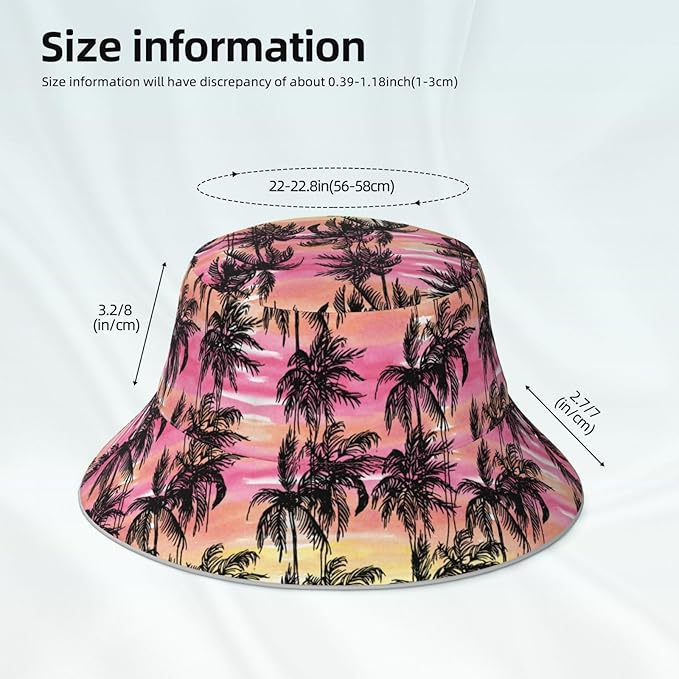 Hat Reversible Fisherman Hats Double Sided Wearing for Women Men Boys Girls