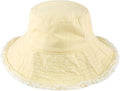 CHOK.LIDS Frayed Bucket Hats for Women Men Unisex Trendy Washed Cotton Floppy Wide Brim Boonie Outdoor Summer Beach Headwear