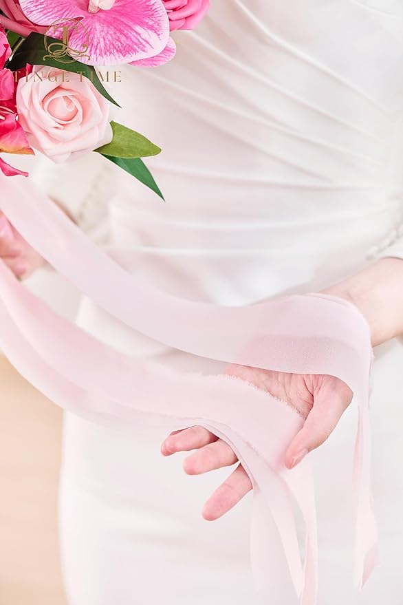 TINGE TIME 11 Inch Wedding Bouquets for Bride，HotPink Artificial Flowers Bouquet， Brides & Bridesmaids Bouquet for Wedding Anniversary Ceremony Bridal Shower Decorations