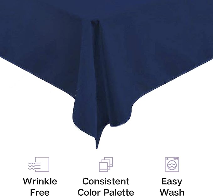 Gee Di Moda Rectangle Tablecloth - 60 x 102 Inch Caribbean Table Cloth for 6 Foot Rectangle Table - Heavy Duty Washable Fabric - for 6 Ft Buffet Table, Holiday Party, Dinner, Wedding & Baby Shower