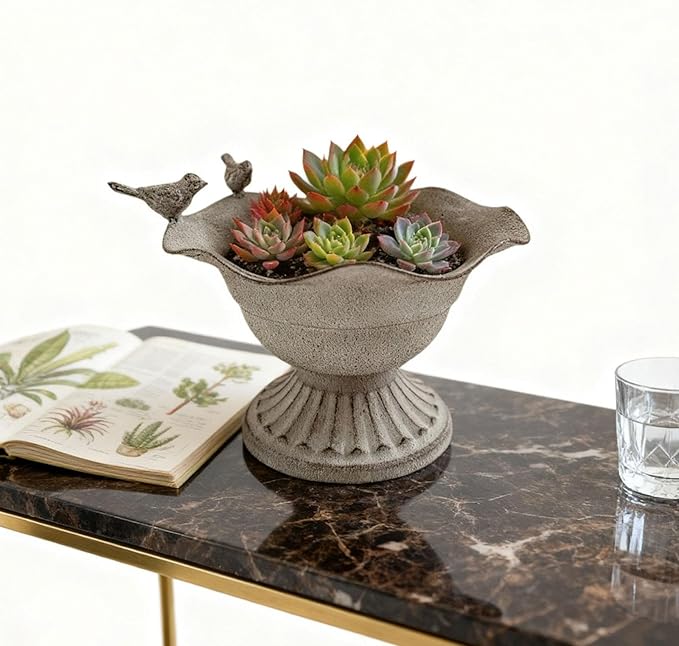 Flower Urn Vase,Trumpet Planter,Metal Vase Nordic Metal Flowers Urn Planter for Anniversary Ceremony Party
