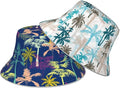 Bucket Hat Beach Summer Sun Hat Reversible Fisherman Hats Double Sided Wearing for Women Men Boys Girls