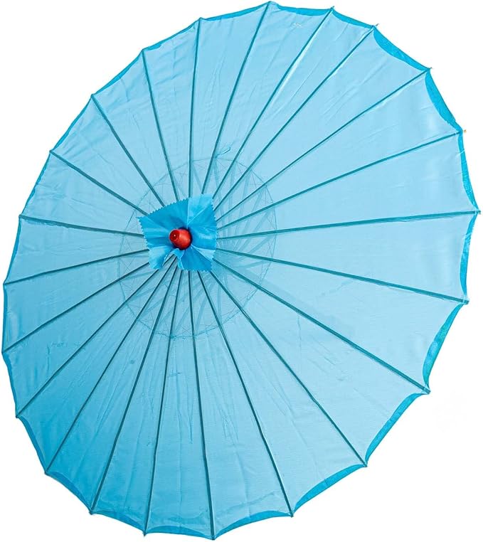 THY COLLECTIBLES 33" Japanese Chinese Umbrella Parasol for Wedding Parties, Photography, Costumes, Cosplay, Decoration and Other Events - Solid Color (Light Blue)