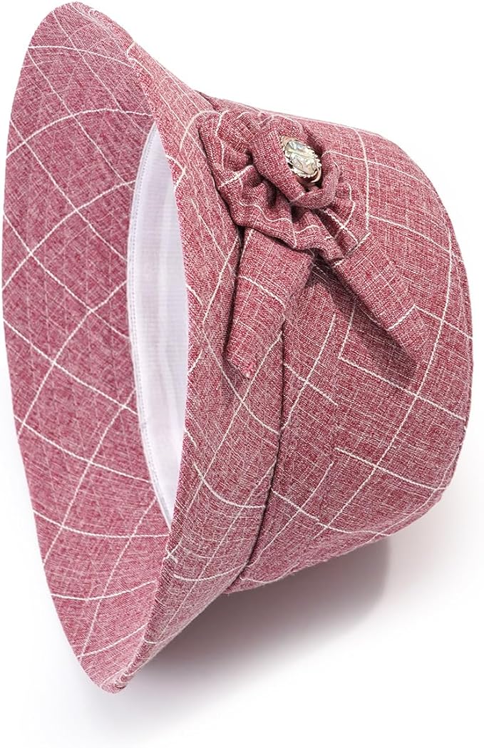 Glamorstar Cloche Hats for Women Vintage Bowler Hat Floral Fedora Bucket Hats