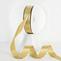 MEEDEE Gold Ribbon 1 Inch Gold Satin Ribbon Lux Double Faced Satin Ribbons by 50 Yards Polyester Wrapping Ribbons for Crafts, Wedding, Flower Bouquet, Holiday Decorating