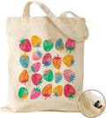 Aesthetic Canvas Tote Bag with Inner Pocket for Women, Cloth Cotton Totes Bag with Pattern for Shopping, Gym