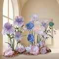 Large Artificial Flowers, 5.58ft Giant Standing Poppy Decorations, Handcrafted Huge Flowers for Wedding, Garden, Hotel, Office, Art Gallery, Photography Props & Shop Window Display (3, Purple)