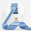 MEEDEE Smoke Blue Satin Ribbon 2 Inch Dusty Blue Ribbon Lux Double Faced Ribbons by 25 Yards Silk Satin Ribbons for Gift Wrapping, Weddings, Flower Bouquet, Holiday Decorating
