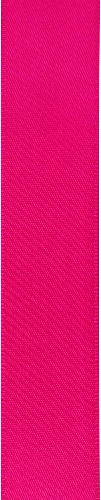 LIUYAXI Hot Pink Double Faced Satin Ribbon, 3/8" X Continuous 100 Yards, Ribbons Perfect for Gift Wrapping Bows Bouquet Wedding Decor DIY Craft and More